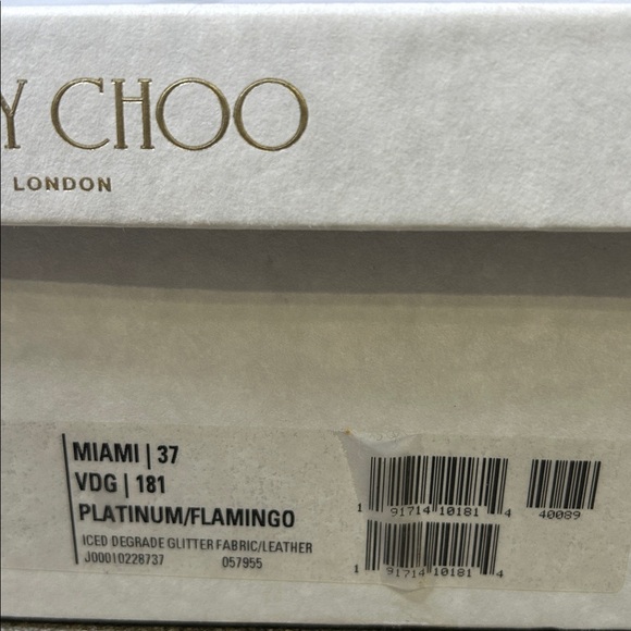 Rare Authentic Jimmy Choo Women’s Platinum Flamingo Sneakers - Picture 15 of 16